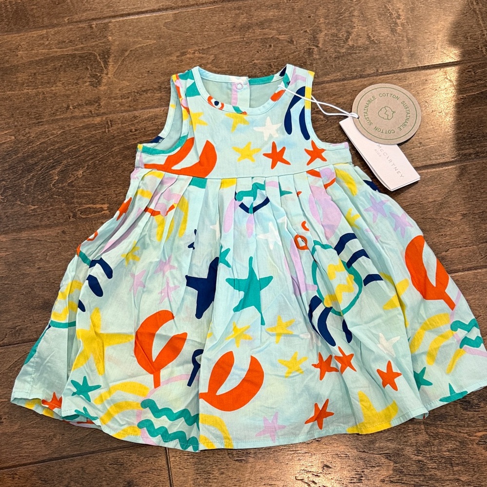 Stella McCartney Kids Colorful Star and Crab Dress